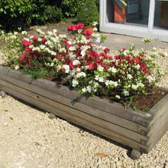 Rectangular Wooden Planter 233